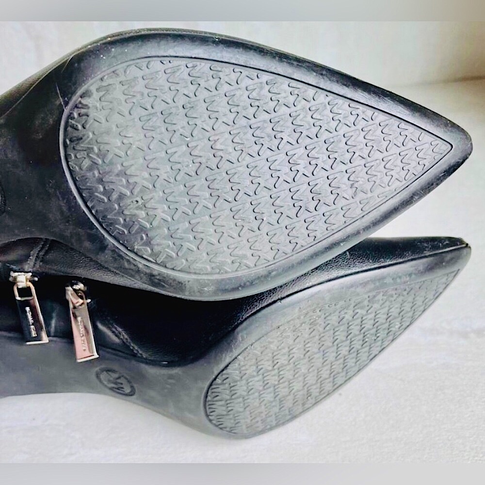 Michael Kors Black Leather Ankle Boots Stilettos Women’s Size 8M Amazing